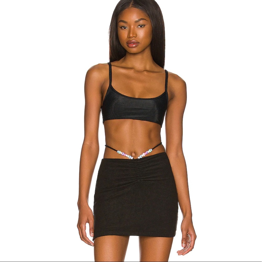 NWT Lovers and Friends Wild Side Mini Skirt in Black